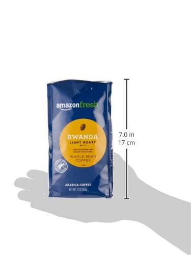 AmazonFresh Direct Trade Rwanda Whole Bean Coffee, Light Roast, 12 Ounce (Pack of 2)
