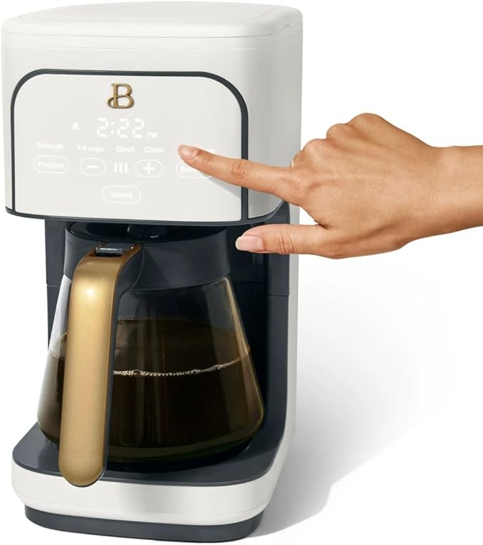 Beautiful 12 cup Programmable Coffee Maker (White Icing)