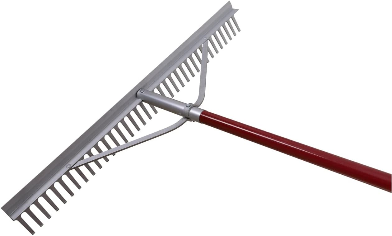 KYLIN Landscape Rake for Lawns 36Tines 36Inch with 66 Inch Extra-Long Aluminum Handle, Leaf Rake Tool for Loosening Soil, Lawn Care, Weeding Lake, Garden, Pond, Beach Landscaping