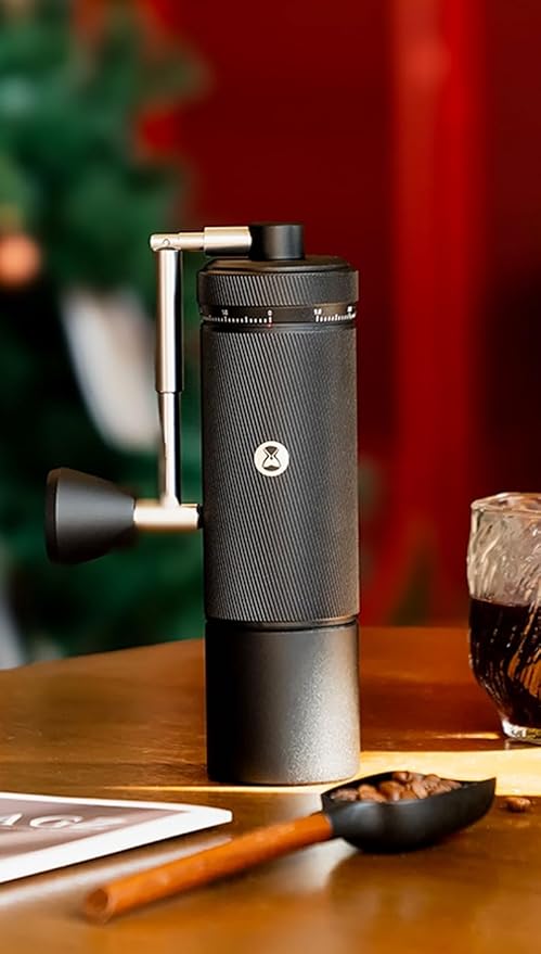 TIMEMORE Chestnut S3 Coffee Grinder with External Point to Point Precision Digital Adjustment, Stainless Steel S2C890 Burr, 30g Capacity, Suitable for Travel/Camping.(S3 Black)