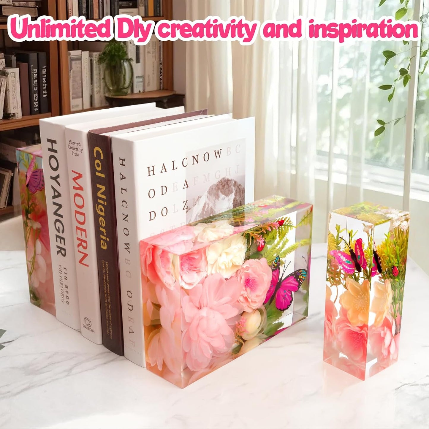 Large Resin Molds Silicone 6PCS Rectangular Cube Silicone Molds for Resin Epoxy Resin Casting Craft Mold for Flower Preservation Bookends DIY Art Home Décor