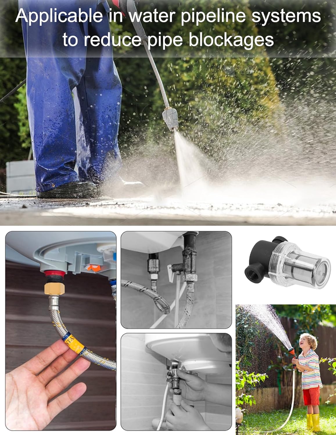 Inline Beer Filter, 80 Mesh 150 Micron Water Filter Plastic T Strainer Filtration Device, Gravity Feeding of Siphon Tube Brewing for Home Brewing Supplies (80 Mesh 180Micron)