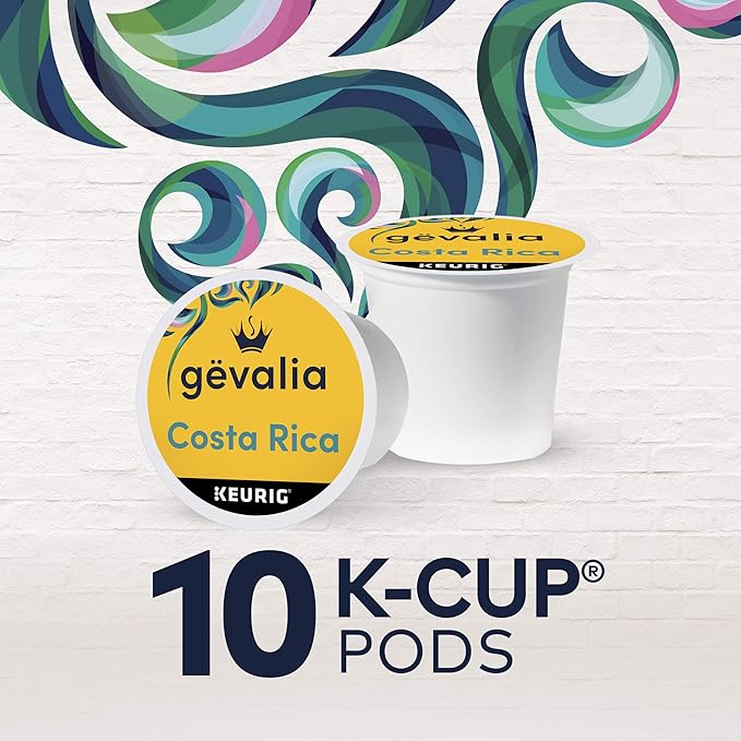 Gevalia Kaffe Special Reserve Costa Rica Medium Roast K-Cup Coffee Pods (10 Pods)
