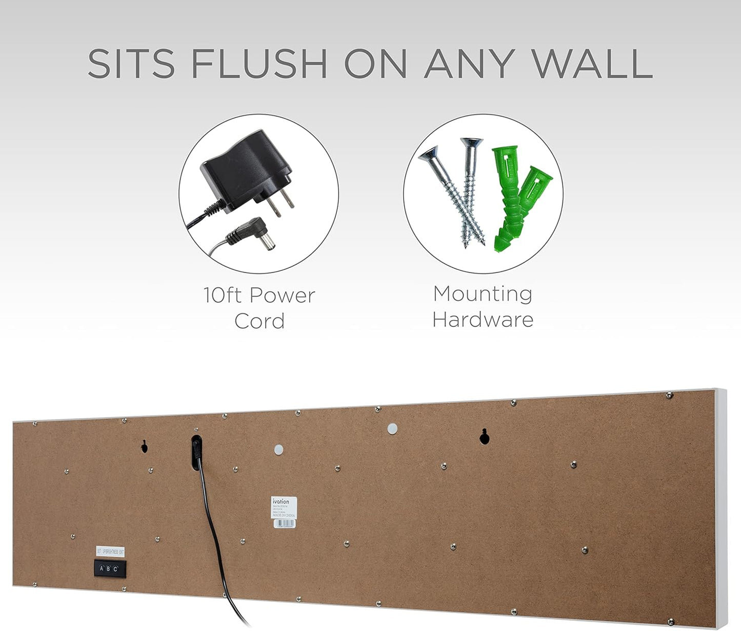 Ivation Oversized 24" Large Digital LED Clock | Big Digital Clock w/Multi-Function Display – Stopwatch, Timer, Alarms, Temp & Date | 6 Brightness Levels, Time Memory & Remote (White)