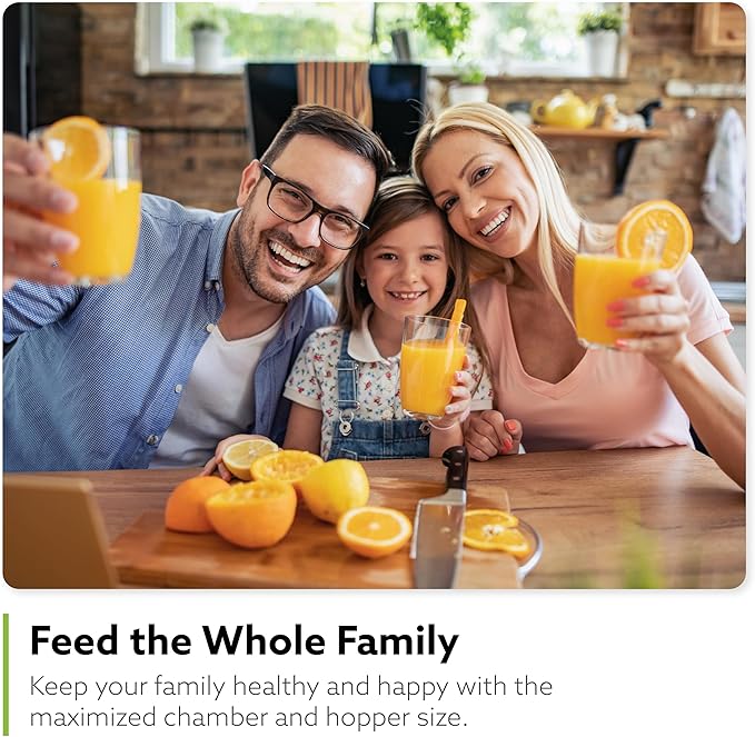 Hurom H70 Cold Press Juicer Machine, Easy to Clean Masticating Slow Juicer, Ideal Balance of Size and Function, Compact, Strainer Free, Self Feeding, Hands Free, with Wide Mouth Hopper (Black)