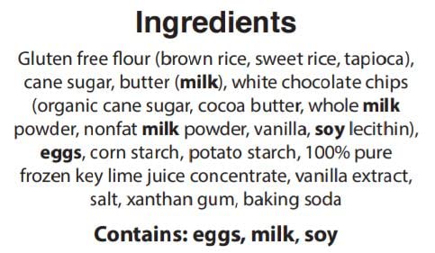 WOW Baking Company Gluten-Free Cookies, Key Lime White Chocolate, 2.75 Ounce (Pack of 12)