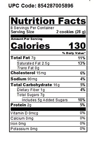 WOW Baking Company Gluten-Free Cookies, Peanut Butter, 8 Ounce (Pack of 6)