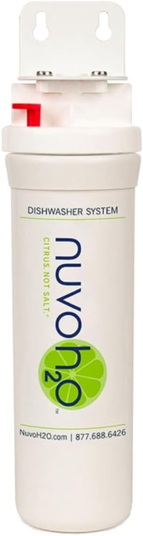 NuvoH2O CitraCharge Pro Spot-Free Dishwasher System – Citrus-Based, Eco-Friendly Water Softener – Reduces Scale – Quick-Connect Install – Protects Dishwashers & Appliances