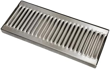 Rattleware Stainless Steel Low Profile Drip Tray - Perfect for Home, Club, Bar, Cafe, Restaurant, Hotel, or Commercial Use - Heavy Duty Easy to Clean, No Drain (5″ x 12″)