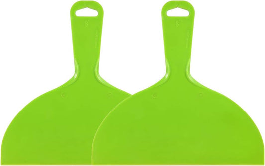 uxcell Putty Scraper 8" Plastic Flexible Putty Knives Disposable Spreader for Taping Drywall Wall Painting Green 2pcs