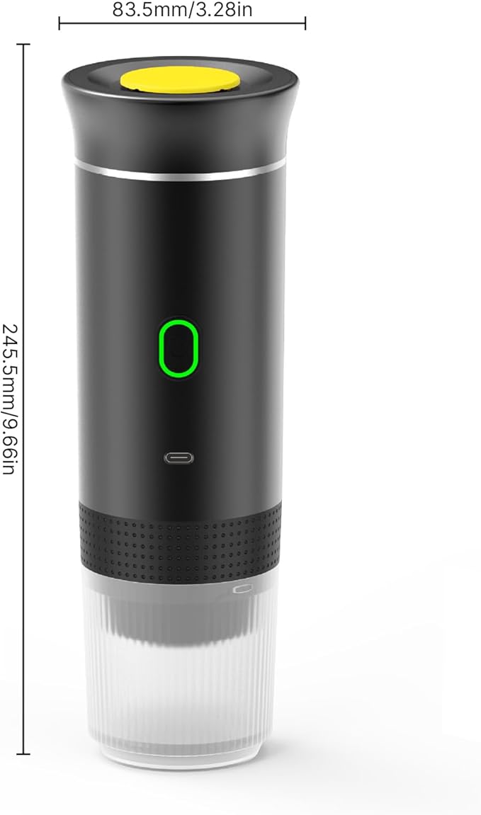 Irishom Portable Coffee Machine, 3 in 1 Cordless Electric Coffee Maker, Work with Capsule and Ground Coffee, Cold Brew and Heating Coffee Maker with 150ml Cup