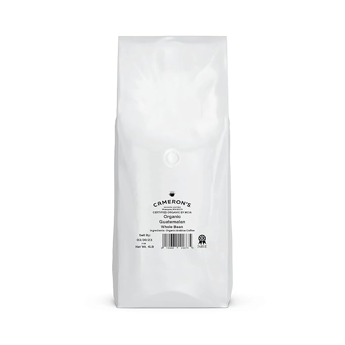 Cameron's Coffee Roasted Whole Bean Coffee, Organic Guatemala, 4 Pound