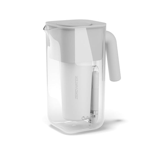 Culligan with ZeroWater Technology 7-Cup Water Filter Pitcher – Includes 5-Stage Advanced Water Filter, IAPMO Certified to Reduce Lead, Total PFAS (Forever Chemicals), Mercury, Fluoride, and Chlorine