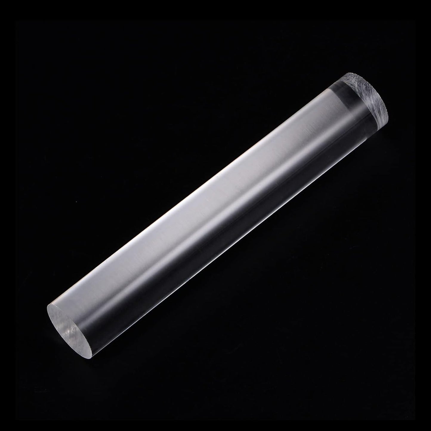 HARFINGTON Acrylic Clay Roller 6 Inch x 1 Inch Solid Non-Stick Plastic Round Tube Roller Polymer Clay Rod Fondant Rolling Pin for Shaping, Sculpting, Modeling DIY Crafts, Transparent