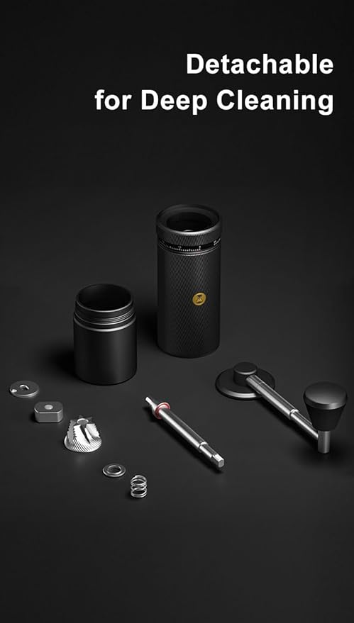 TIMEMORE Chestnut S3 Coffee Grinder with External Point to Point Precision Digital Adjustment, Stainless Steel S2C890 Burr, 30g Capacity, Suitable for Travel/Camping.(S3 Black)