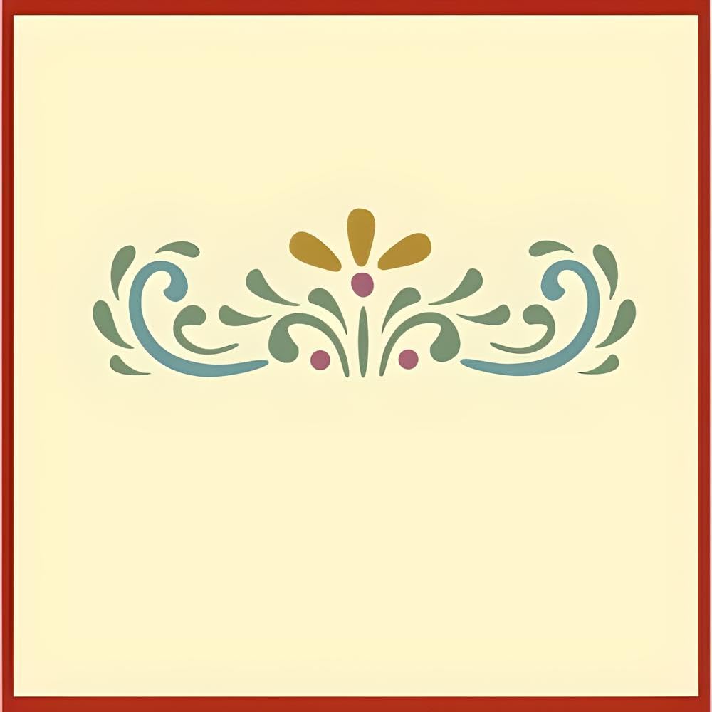 Rosemaling Patterns 24, 26, 27, 29 and 30 Stencils - Set of 5 Motifs - 4" x 1.5" each - Rose-painting - Scandinavian decorative folk painting - Mylar plastic stencil - The Artful Stencil