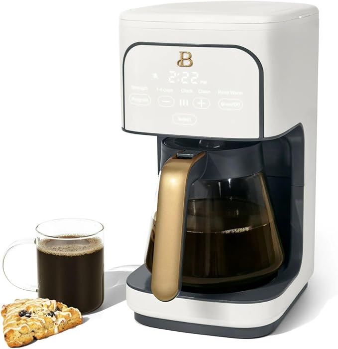 Beautiful 12 cup Programmable Coffee Maker (White Icing)