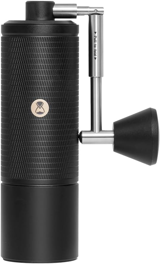 TIMEMORE C5 Pro Manual Coffee Grinder Capacity 30g with CNC Stainless Steel Conical Burr - Internal Adjustable Setting,Double Bearing Positioning (C5 Pro Matte Black)