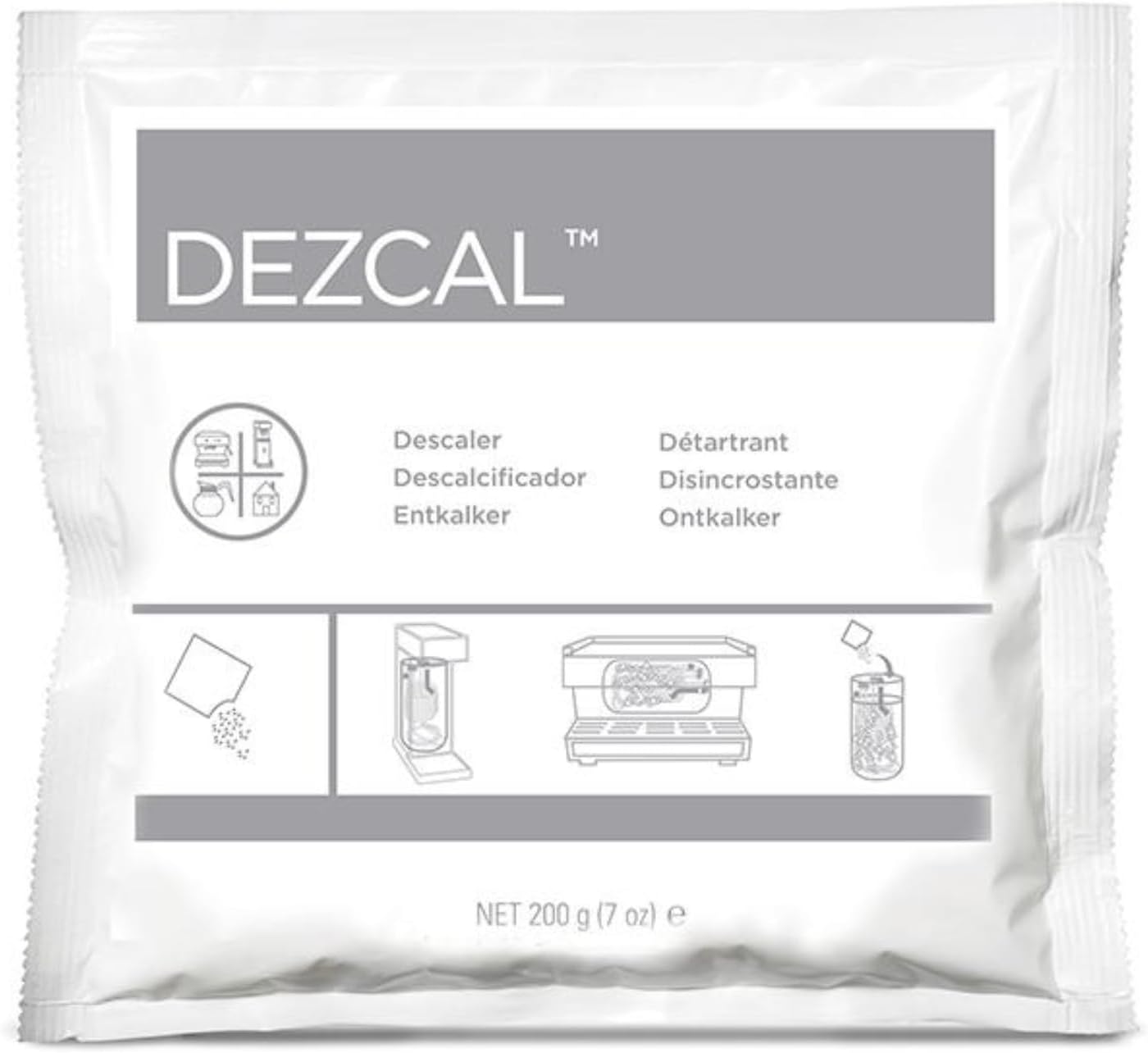 Urnex Dezcal Activated Scale Remover - 7 oz - For Use on Commercial Boilers and Heating Elements of Coffee and Espresso Equipment