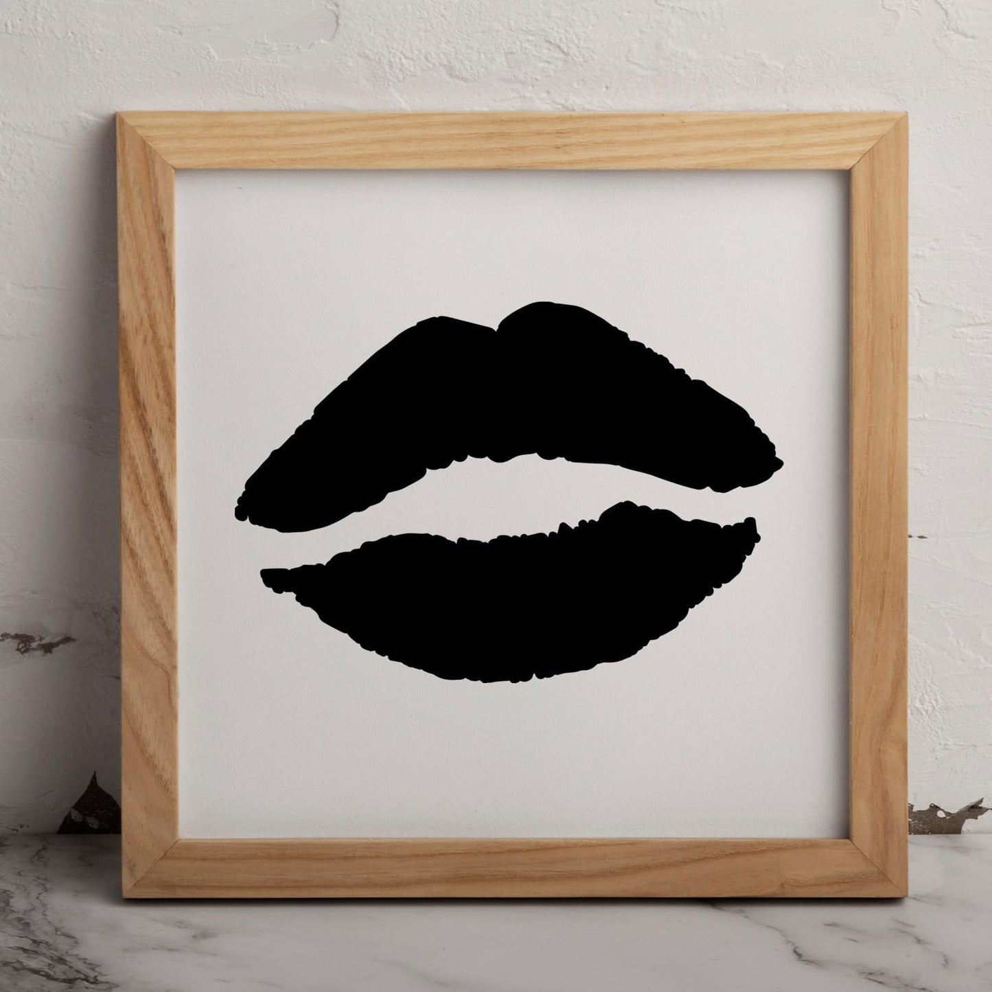 MAGJUCHE Lip Stencil 12 Inches, Reusable Kiss Stencil for Painting DIY Crafts Decor