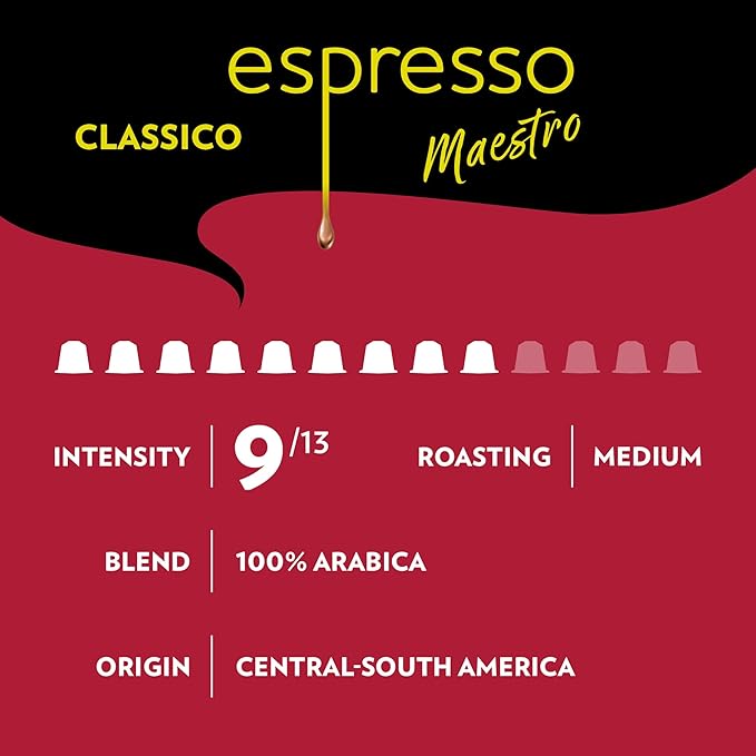 Lavazza Espresso Favorites Collection of Aluminum Capsules Compatible with Nespresso* Original Machines, Contains Light, Medium, and Dark Espresso Roast (60 Capsules)