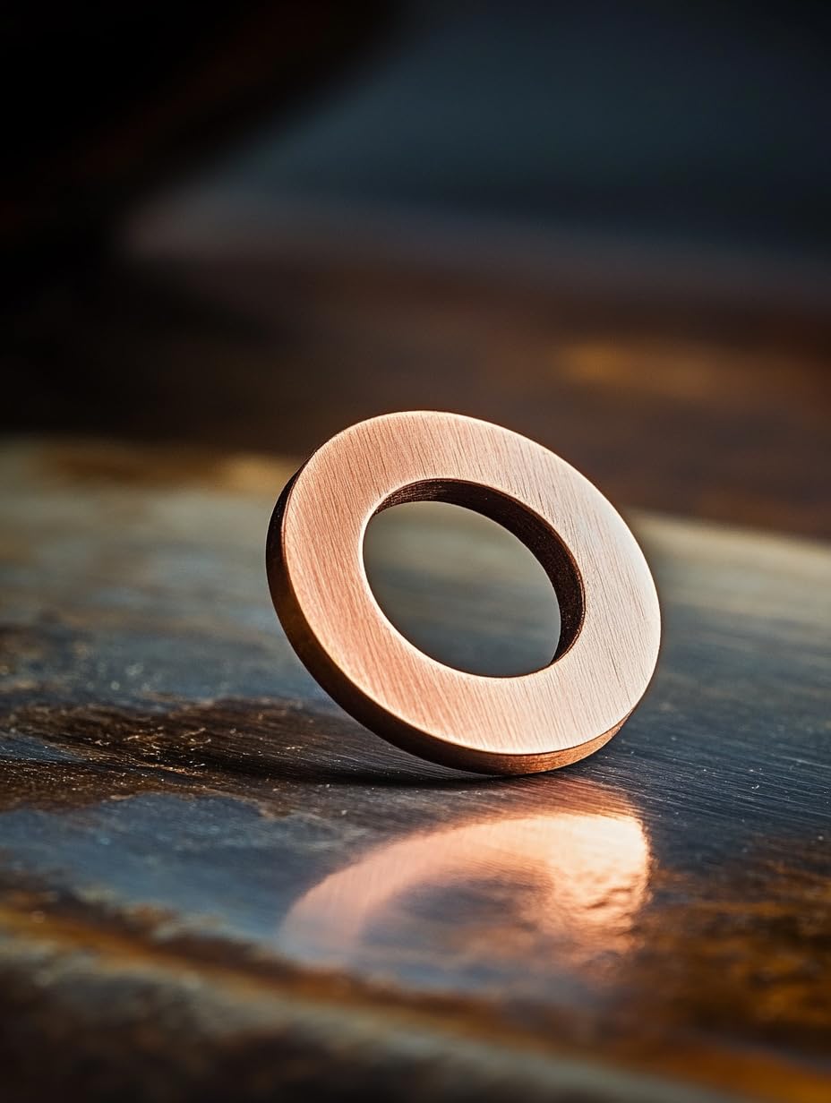 M36 Flat Washer Copper Sealing Ring, 36mm ID 42mm OD 1.5mm Thickness Metric Sealing Gasket, 10 Pieces