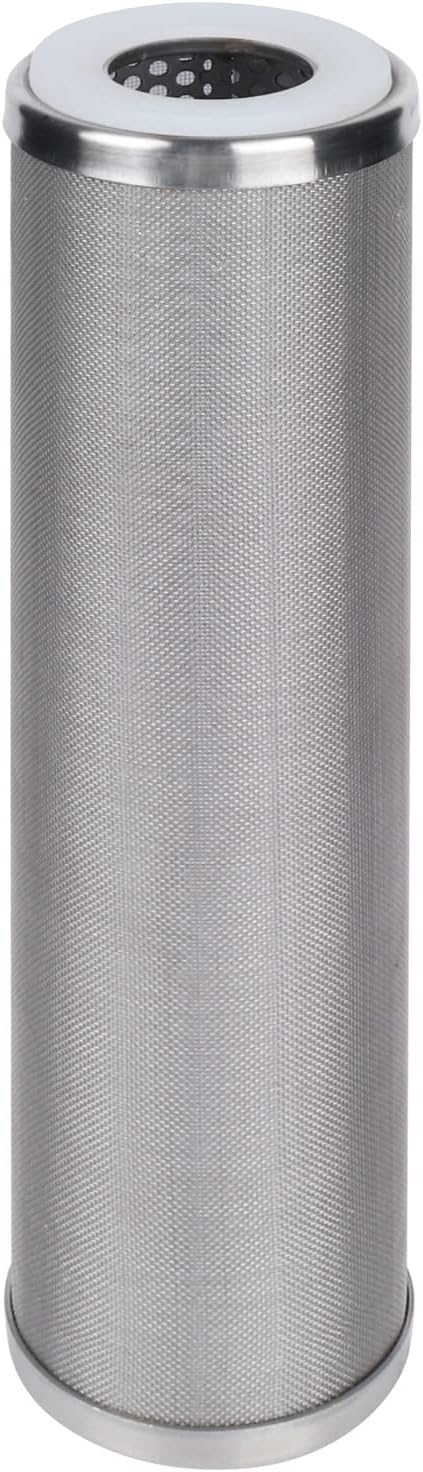 Amwater Stainless Steel Cleanable Wire Mesh Filter Cartridge 10”Length,2.5"OD(100 Micron)