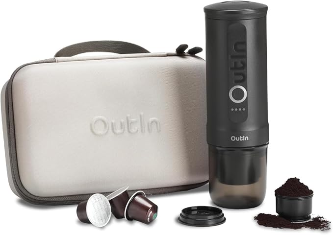 OutIn Nano Portable Electric Espresso Machine with Carrying Bag