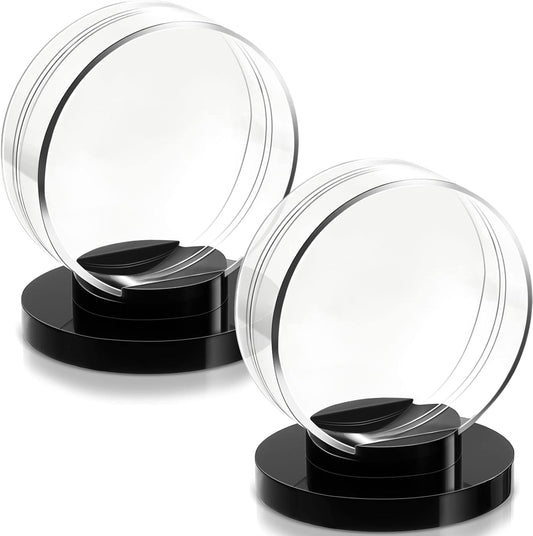 Taiyin Clear Shell Black Base Puck Holder Acrylic Hockey Puck Display Case Hockey Display Stand