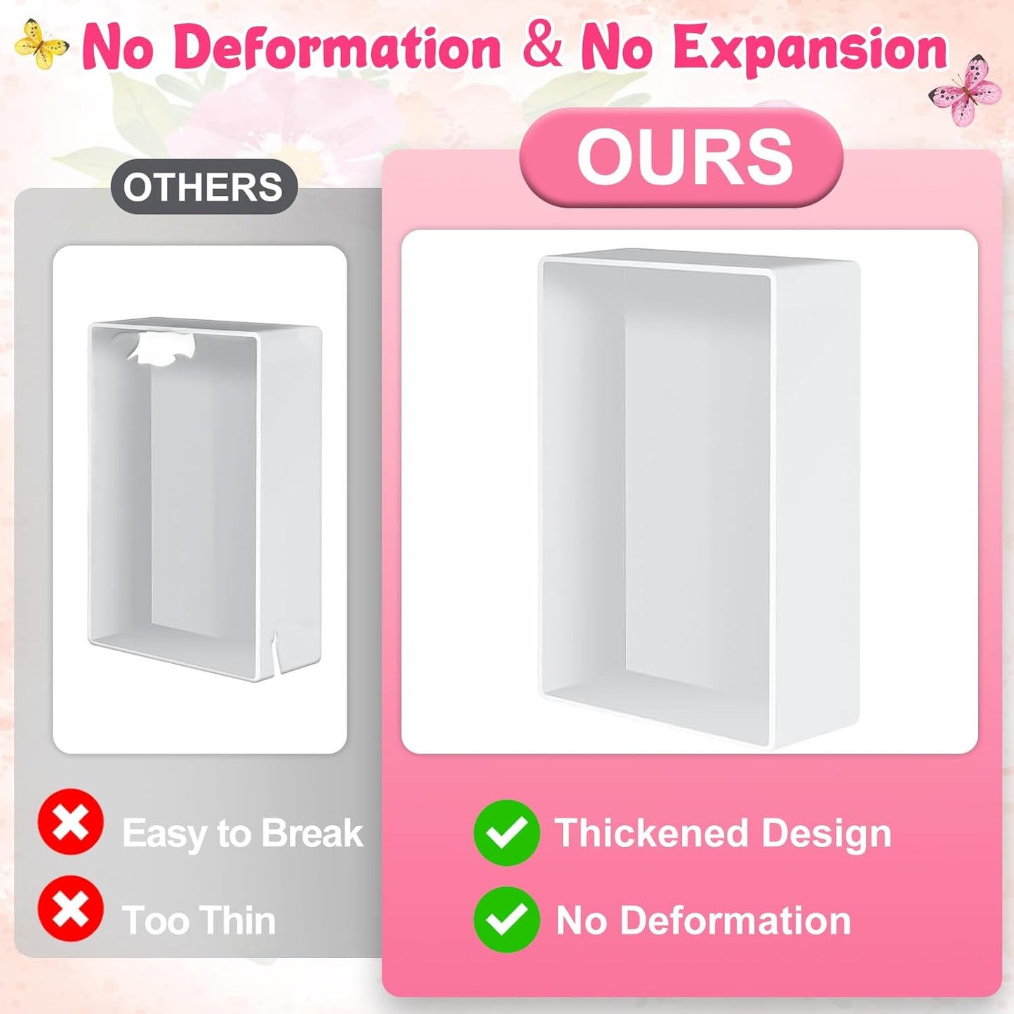 Large Resin Molds Silicone 6PCS Rectangular Cube Silicone Molds for Resin Epoxy Resin Casting Craft Mold for Flower Preservation Bookends DIY Art Home Décor