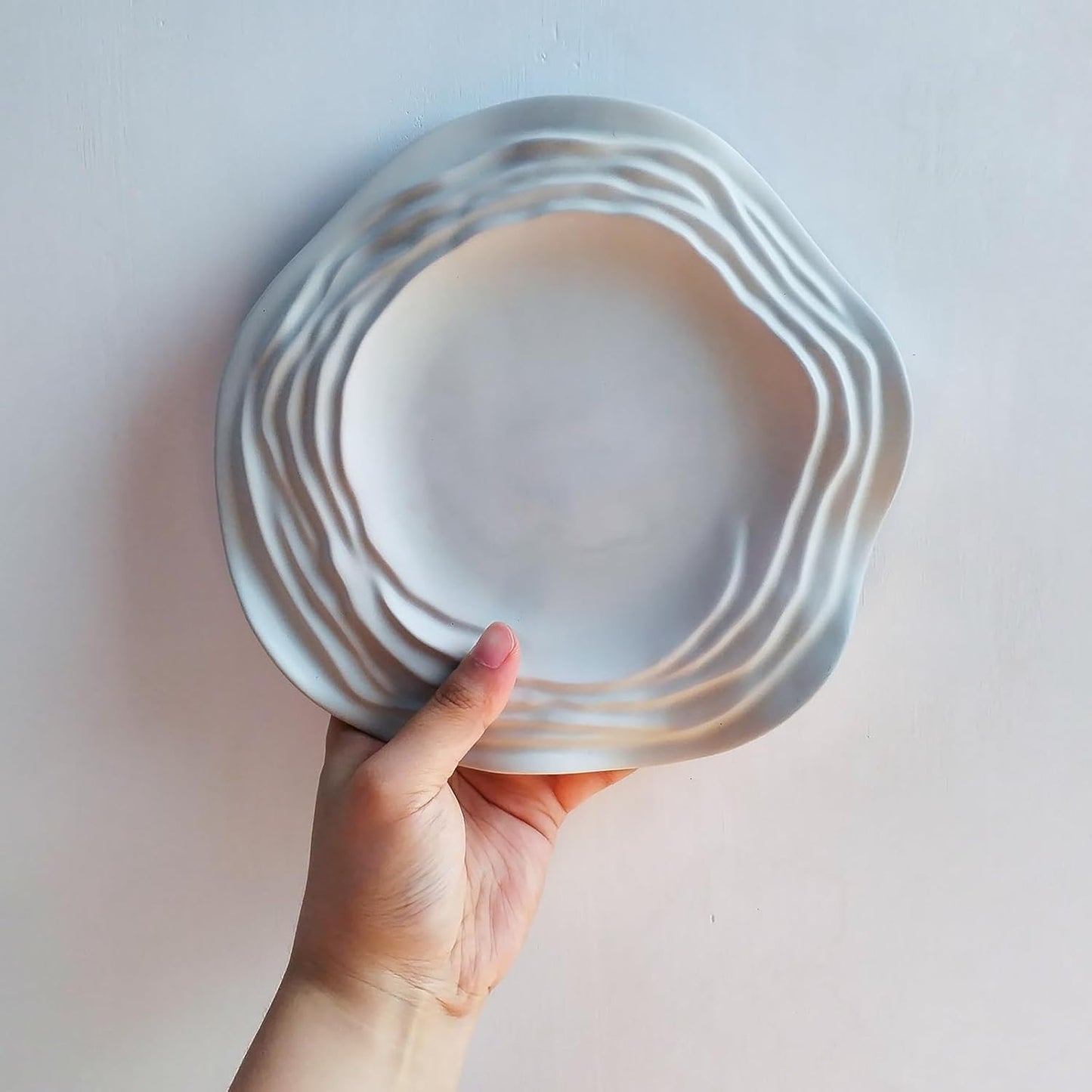 Wehous Irregular Tray Silicone Molds, Wave Flower Tray Resin Concrete Mold, 3D Unique Ocean Wave Shape Storage Container Mold for Epoxy Casting Cement Jewelry Candle Holder Soap Dish Plates DIY Craft