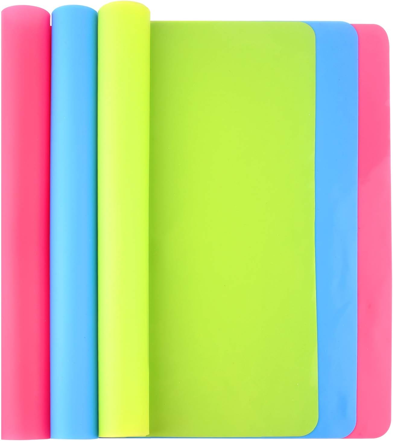 FEPITO 3PCS A3 Large Silicone Sheet for Crafts Jewelry Casting Molds, Multipurpose Silicone Mat, Reusable, Waterproof, Heat Resistant, Food Grade Placemat