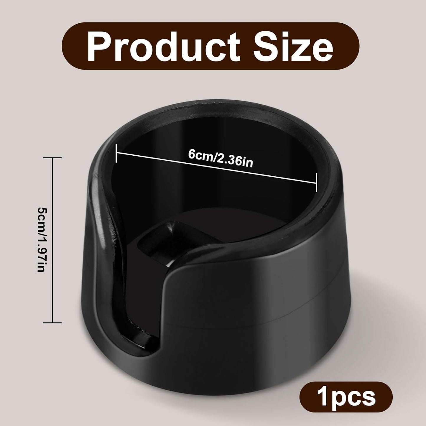 Coffee Tamper Base, Compatible with Ninja Espresso Es601 Anti-Slip Coffee Tamper Base for Ninja Handheld Support Stand Improves Stability Accessories (Black)