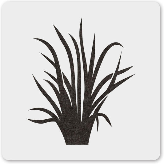 MAGJUCHE Grass Stencil 6 Inches, Reusable Grass Stencil for Painting DIY Crafts Decor