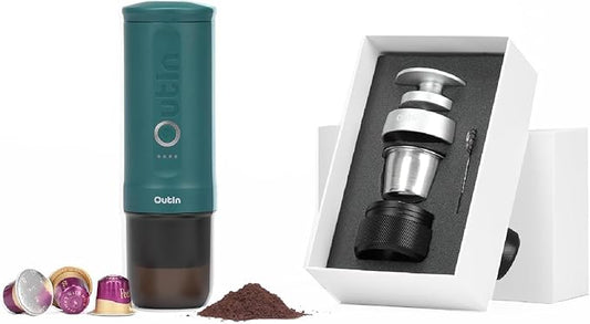 OutIn Nano Complete set Portable Espresso Machine with Double Shot Accessorries