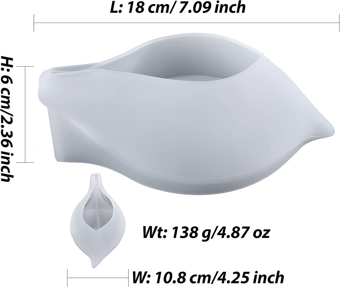 Self-Draining Leaf Shape Soap Tray - Silicone Resin Mold for Epoxy Casting, DIY Soap Holder