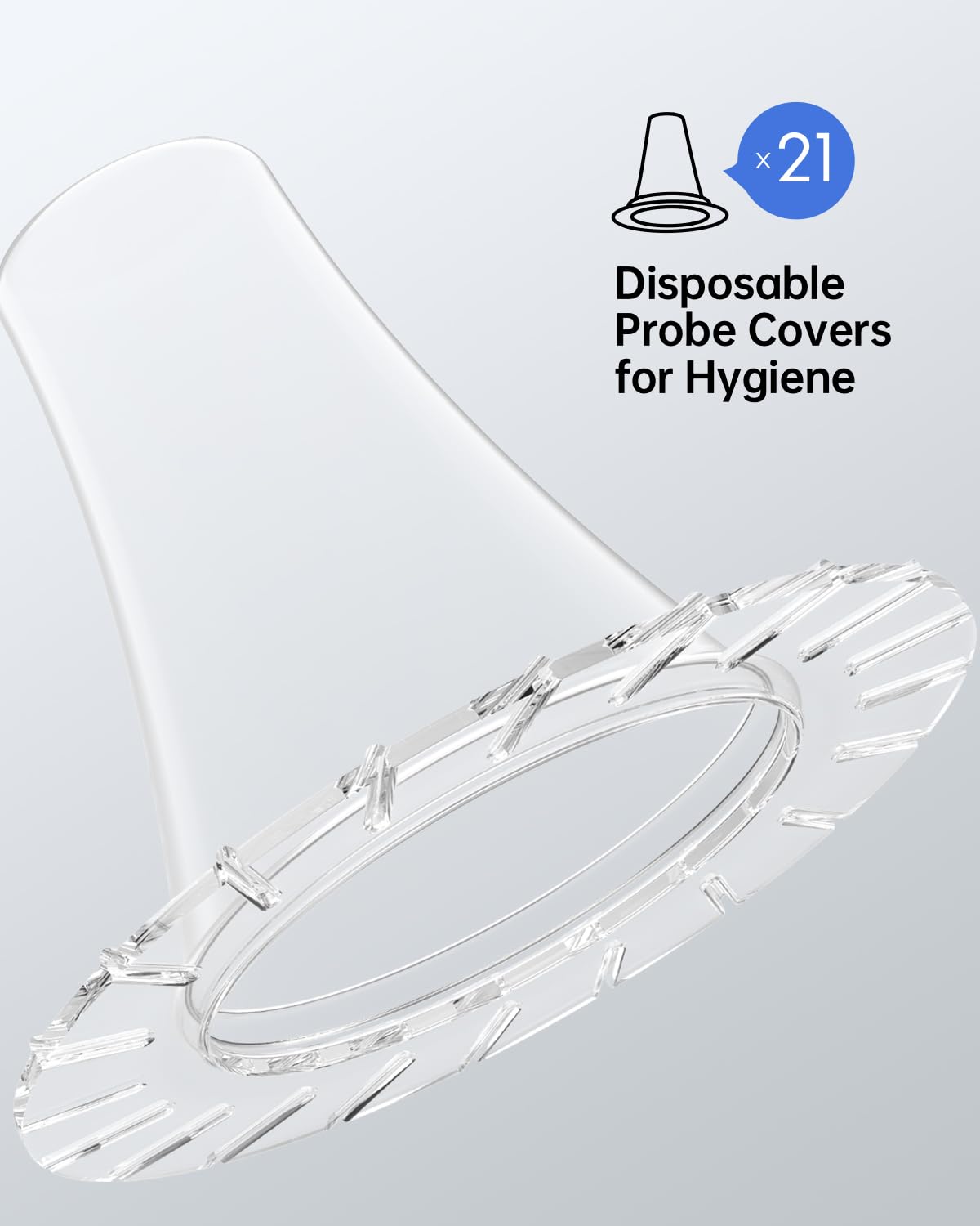 femometer Infrared Ear Thermometer for Adults & Kids, Highly Accurate, 1s Result, 30 Memory Recall, 3-Color Fever Alarm, with 21 Disposable Probe Covers & Storage Case