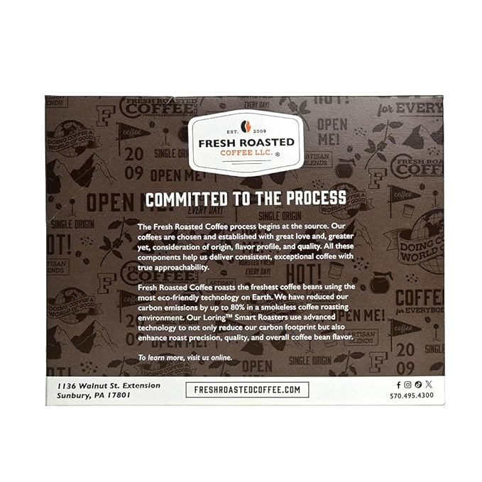 Fresh Roasted Coffee, Organic Papua New Guinea | USDA Organic, 100% Single Origin, Kosher | Medium Roast 72 Pods for K Cup Brewers