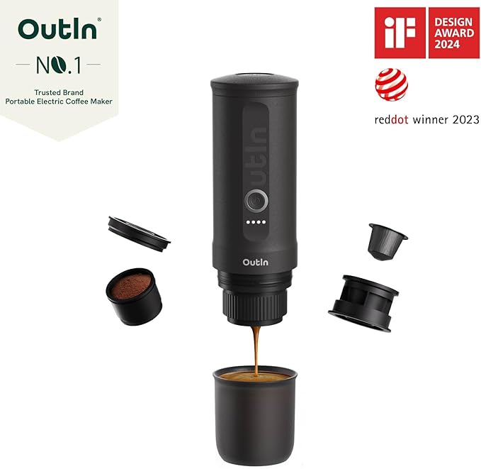 OutIn Nano Portable Electric Espresso Machine with Carrying Bag