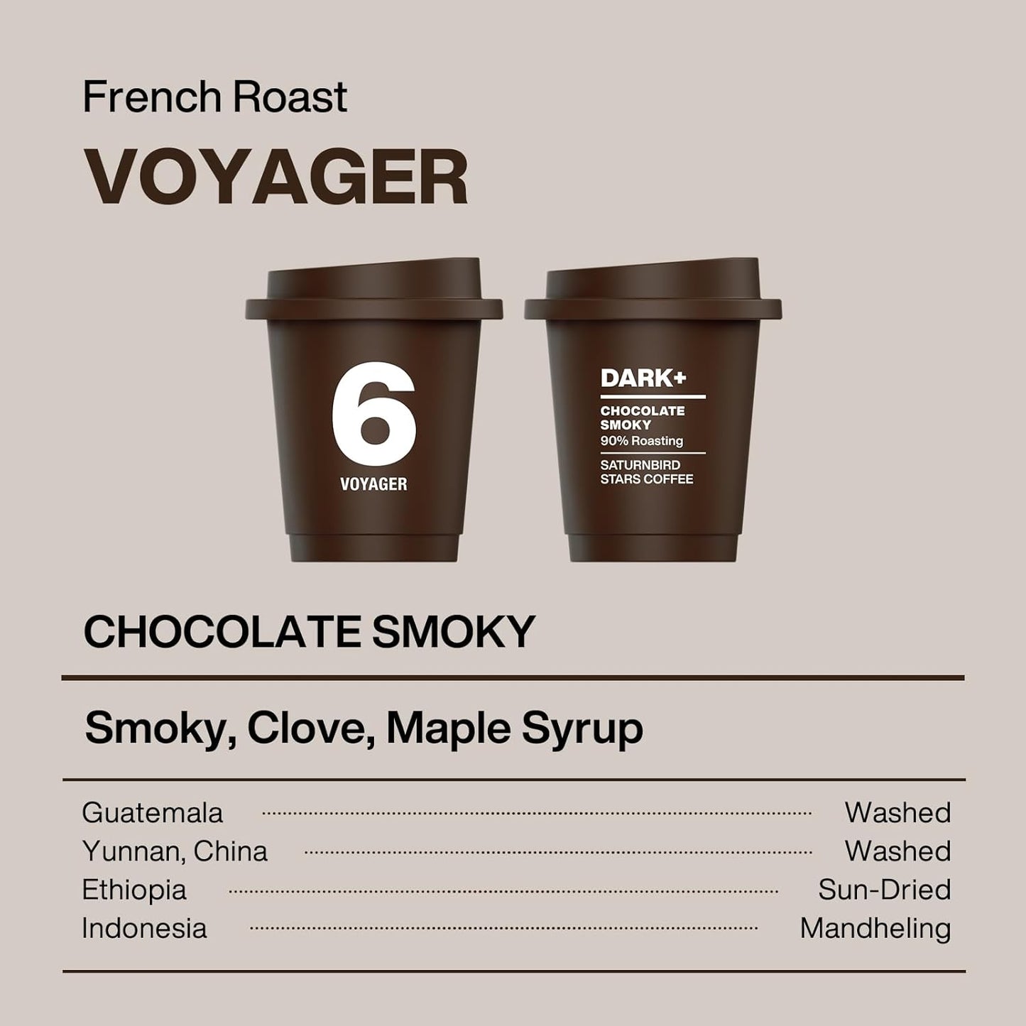 SATURNBIRD Coffee Instant Cold Brew, French Roast, Bold & Intense Blend of 100% Specialty Arabica, Enjoy Hot or Cold, Freeze Dried Iced Coffee, 24 Single Servings for Home, Travel, Office (NO.6)