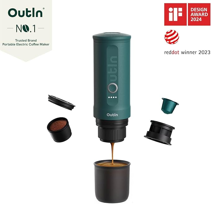 OutIn Nano Portable Electric Espresso Machine with Carrying Bag