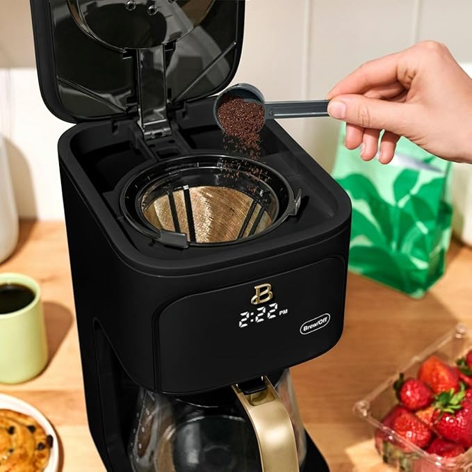 Beautiful 12 cup Programmable Coffee Maker, (Black Sesame)