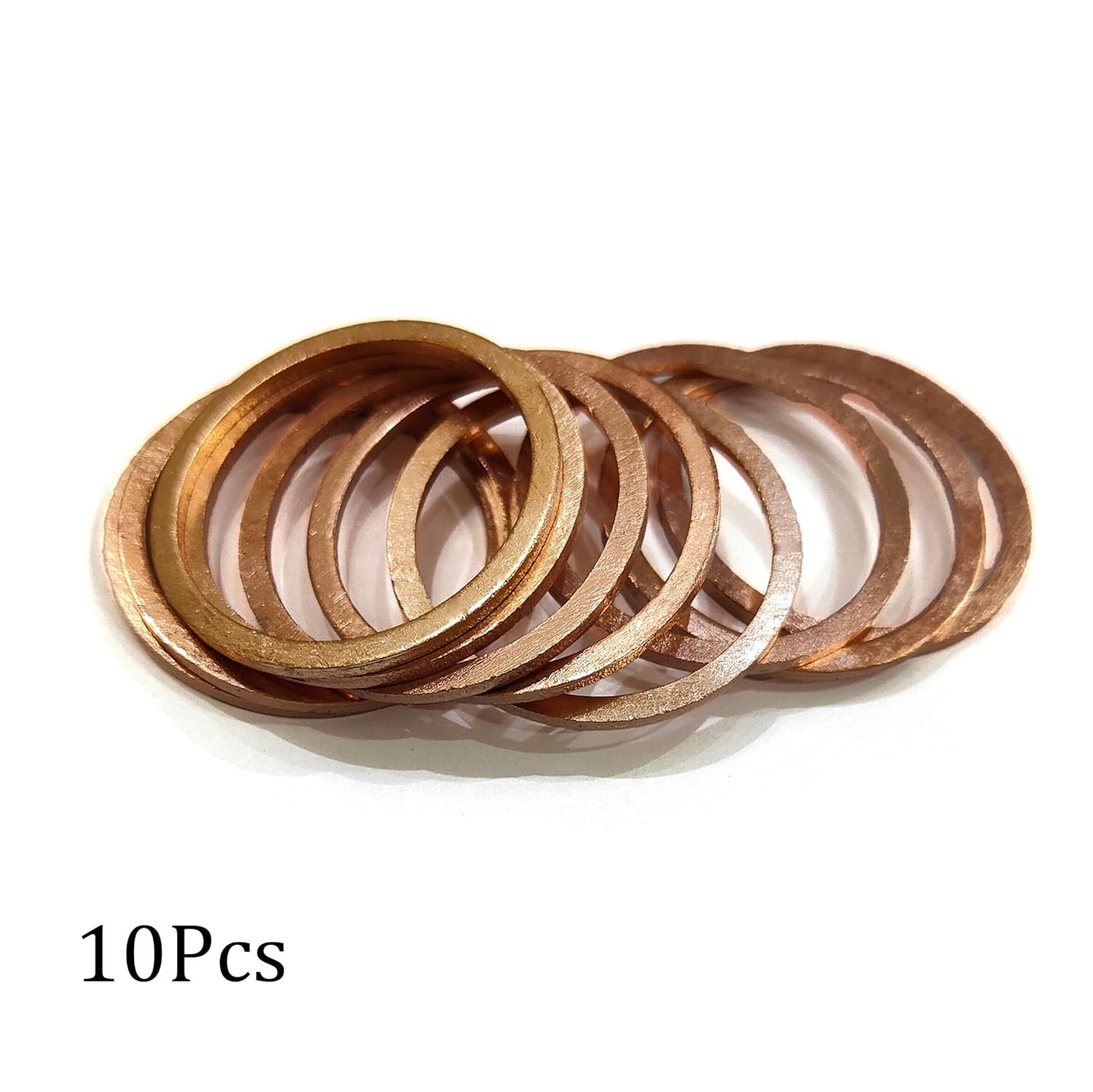 M36 Flat Washer Copper Sealing Ring, 36mm ID 42mm OD 1.5mm Thickness Metric Sealing Gasket, 10 Pieces