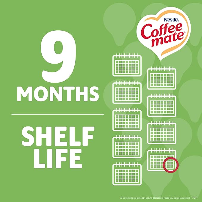 Nestle Coffee mate Coffee Creamer, Irish Creme, Liquid Creamer Singles, Non Dairy, No Refrigeration, 0.375 fl oz Tubs (Pack of 200)