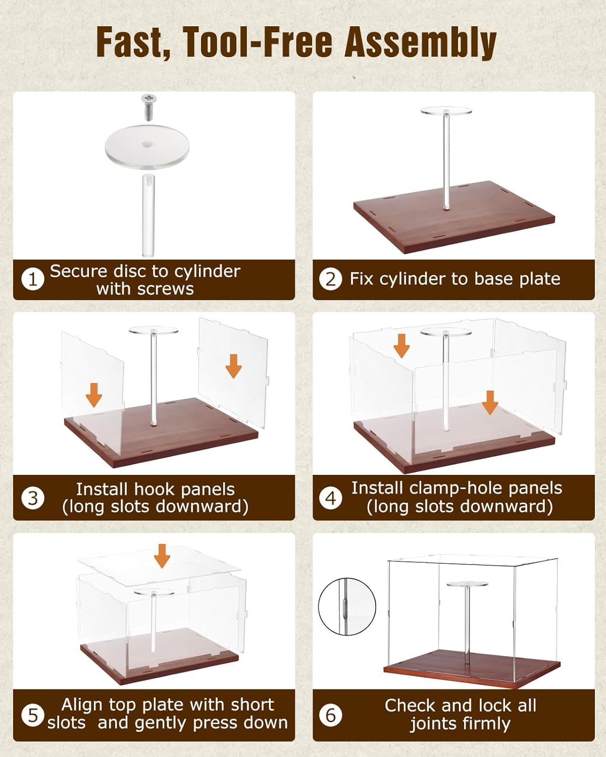 Full Size Football Helmet Display Case - 15.4×11×11.8in Interior, 100% Wooden Base, Compatible with Baseball/Motorcycle/Racing Helmets, High-Transparency Acrylic with UV Protection