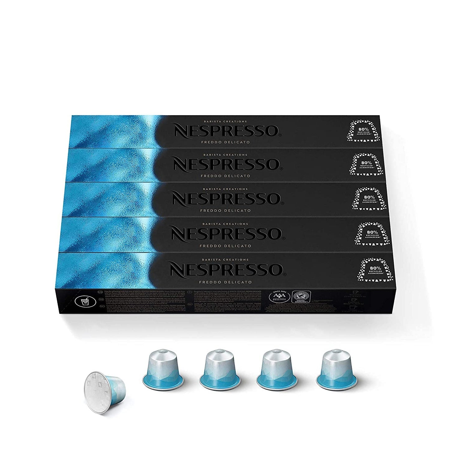 Nespresso Capsules Original Line, Freddo Delicato, 50-Count Espresso Coffee Pods