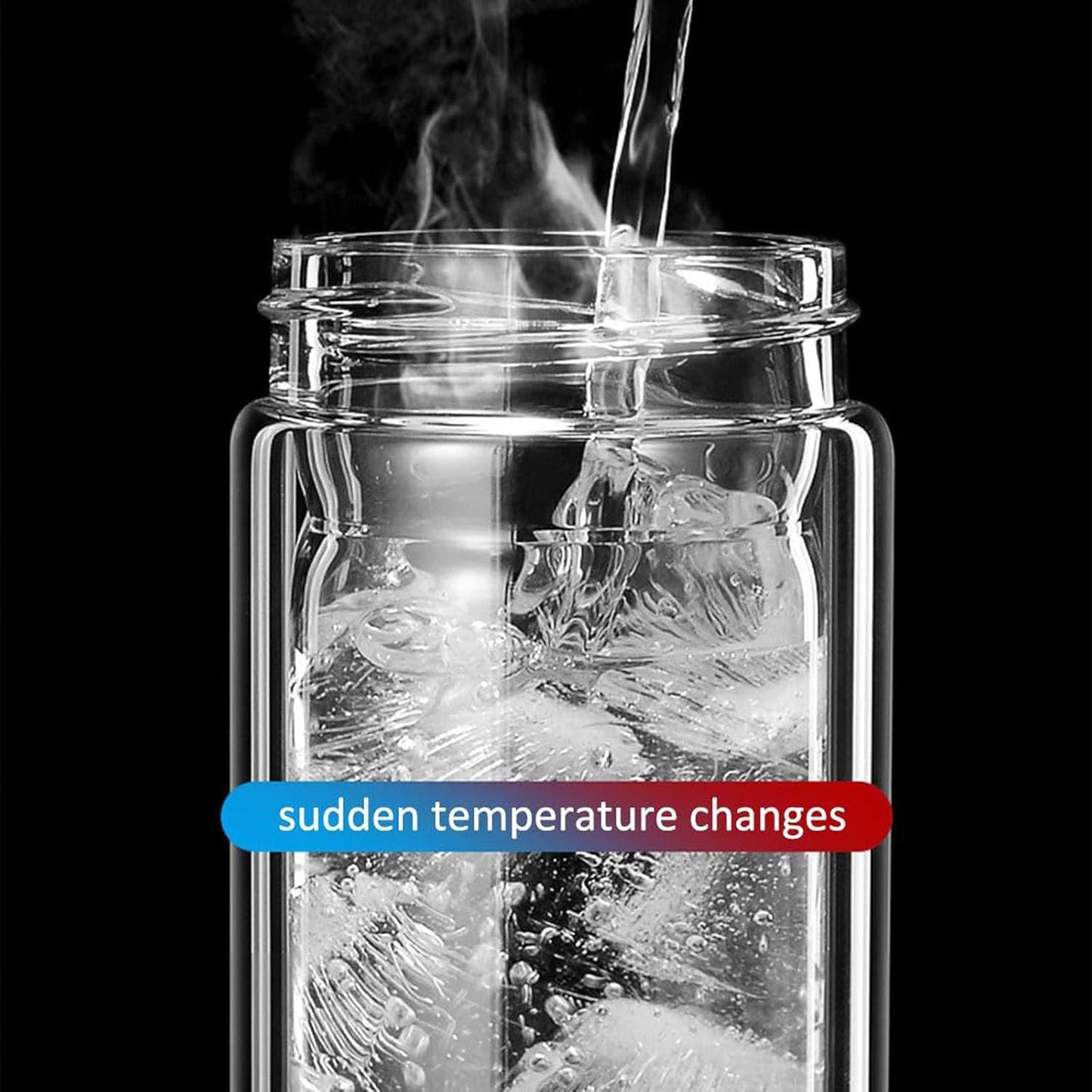 QUROXO 2025 New Tryteava Glass Infuser, Teava 3-In-1 Smart Tea Infuser with Cup Brush, Double-Layer Borosilicate Glass Tryteava Tea infusers Separation Cup (Pink, 420ml (14oz))