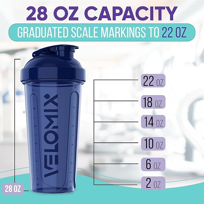'-4 PACK- 28 oz Shaker Cups for Protein Shakes - 4x Wire Whisk | BPA-Free & Dishwasher Safe | Leak Proof Protein Shaker Bottles for Protein Mixes | Large Blender Shaker Bottle Pack(Forest Edge)