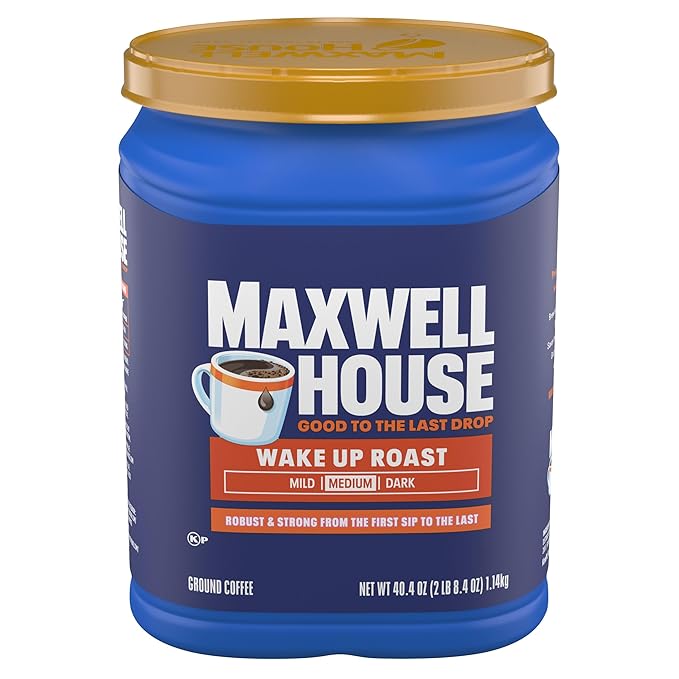 Maxwell House Wake Up Roast Ground Coffee, 40.4 oz Canister