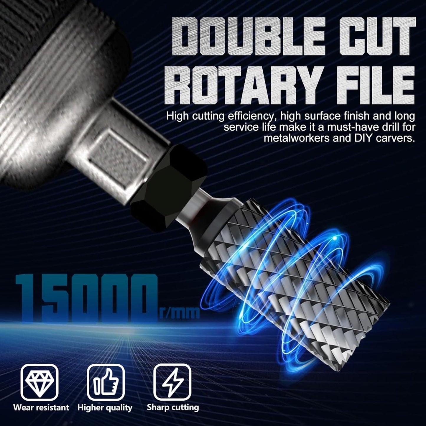 CATITO Cylinder End Cut Die Grinder Bit, Cut Carbide Rotary Burr for Steel, Wood and Metal Working, Engraving, polishing and Cleaning